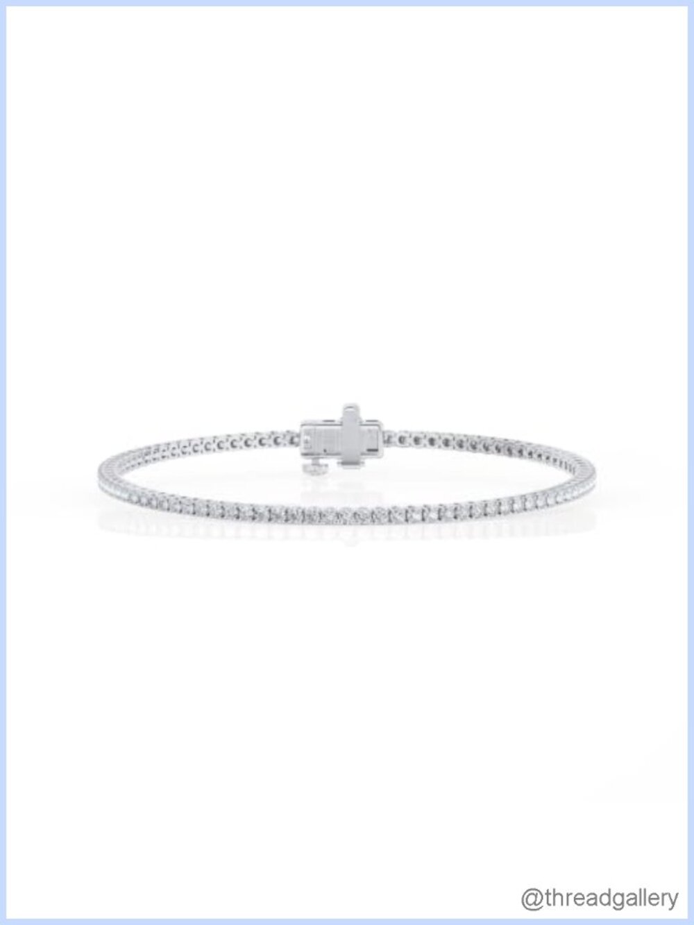 1.80mm Lab Grown Diamond 2 Cttw Sterling Silver Tennis Bracelet